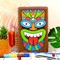Tropical Tiki Pinata for Luau Hawaiian Party Decorations Luau Pinatas Eye Mask Stick Paper Hawaiian Pinata for Birthday Summer Theme Party Supplies 16.4 x 10.7 x 3 Inches